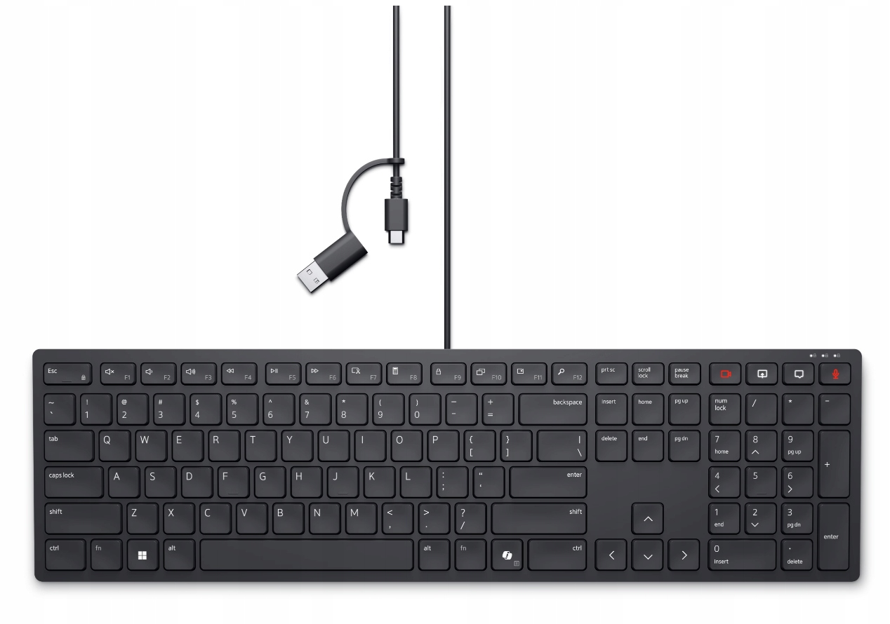 Dell Collaboration Keyboard KB525C Klawiatura Przewodowa Ukraińsk