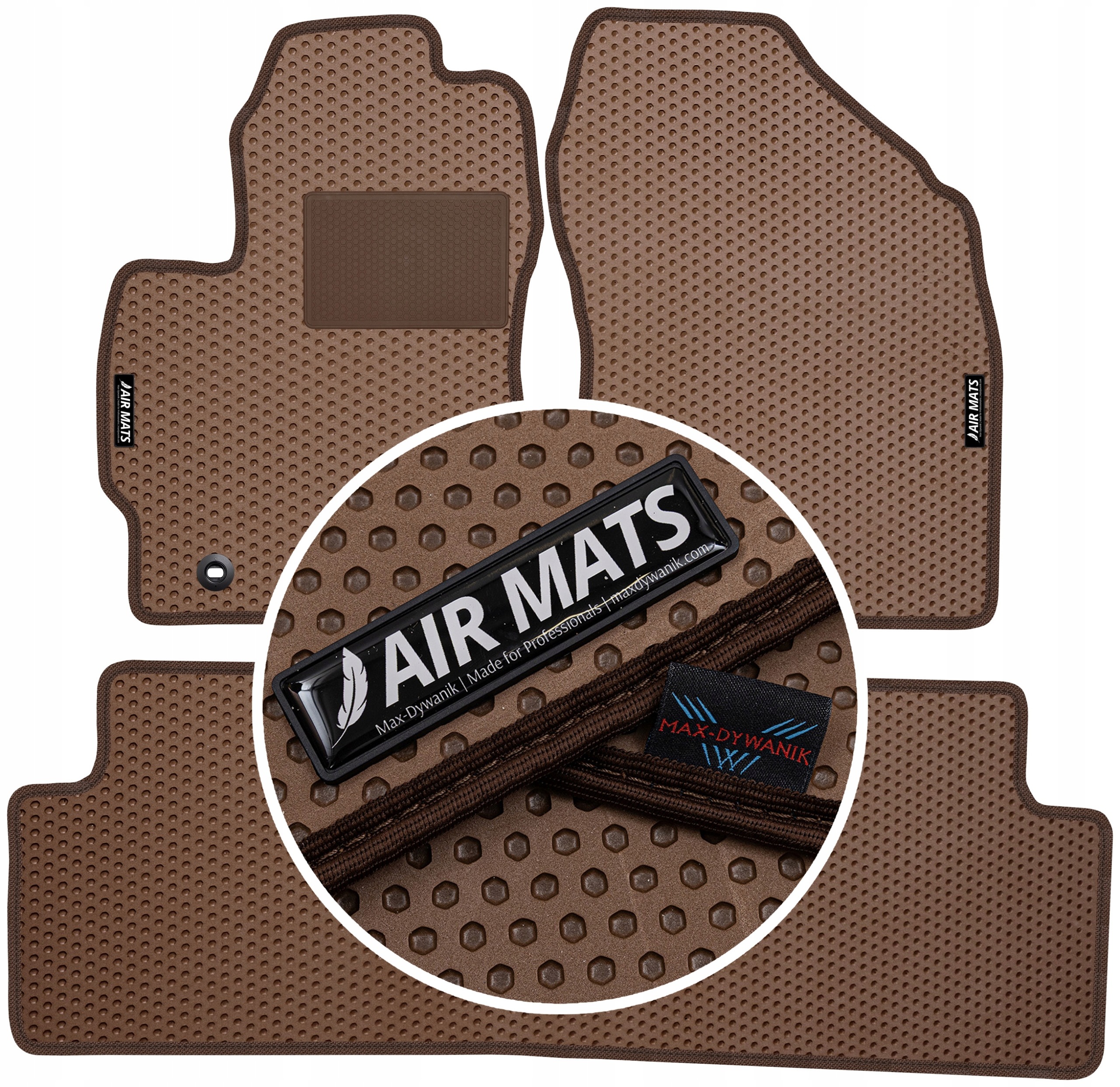 Corolla X E140 E150 2007-2013 Gumové koberce Air Mats Hnědé