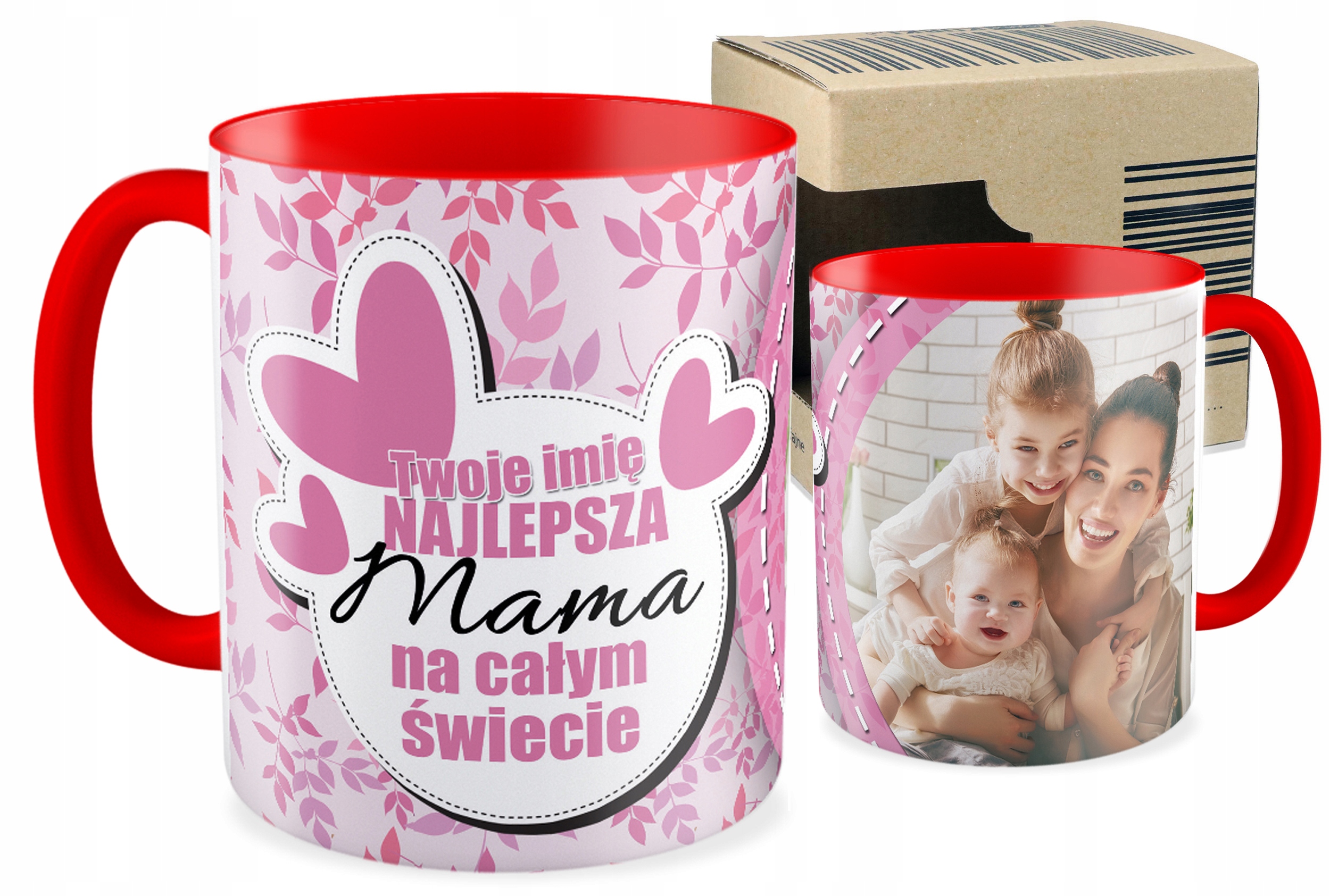 

Foto Kubek czerwony Dzień Ojca Matki Mamy Kreator