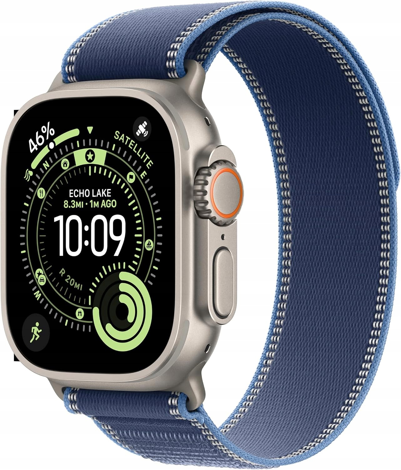 Apple Watch Ultra 3 Přírodní titan 49 mm s řemínkem Ti Bl/Brt Bi Ti M/L