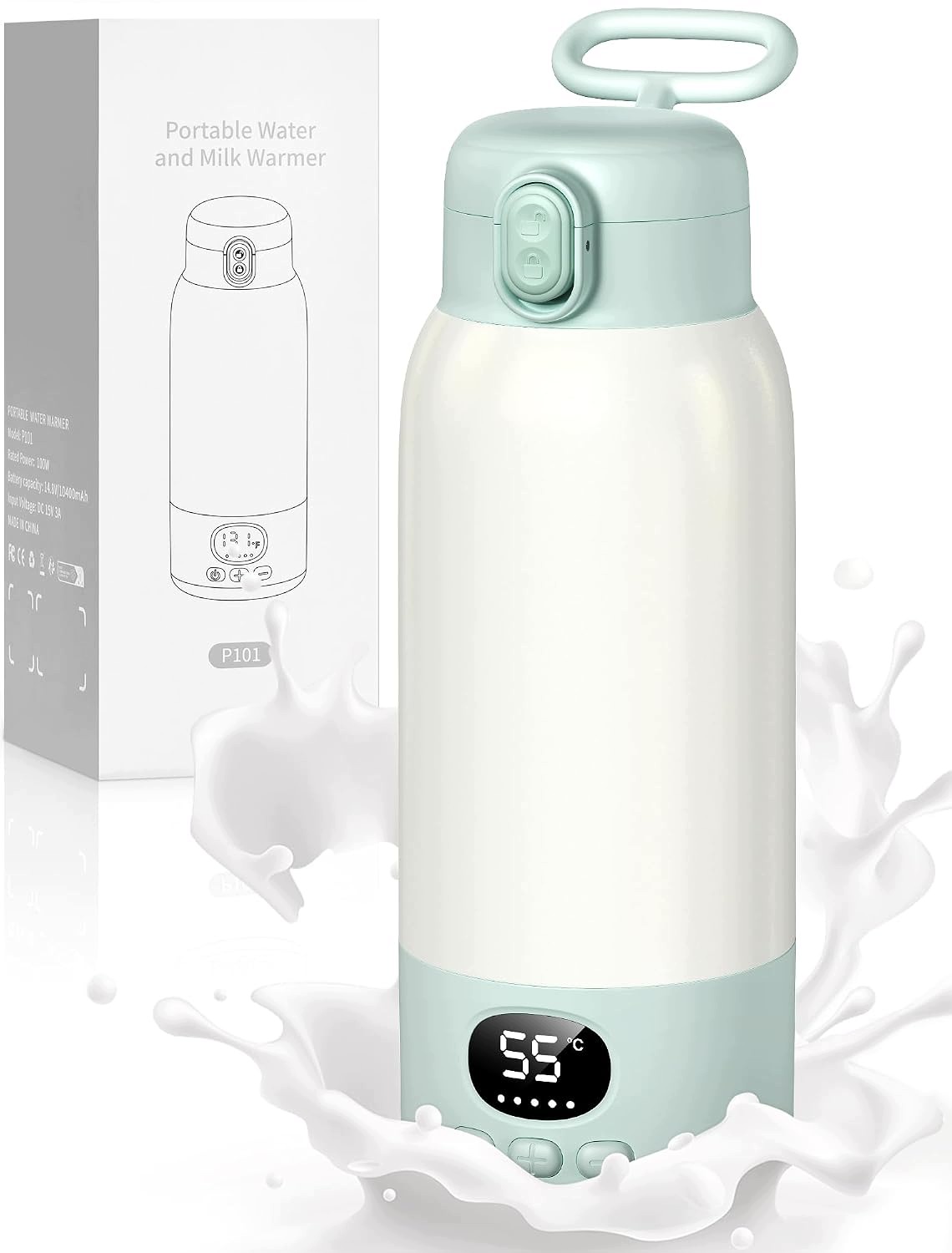 Przenośny Podgrzewacz do Mleka Bezprzewodowy 500ml 10400mAh Usb-c