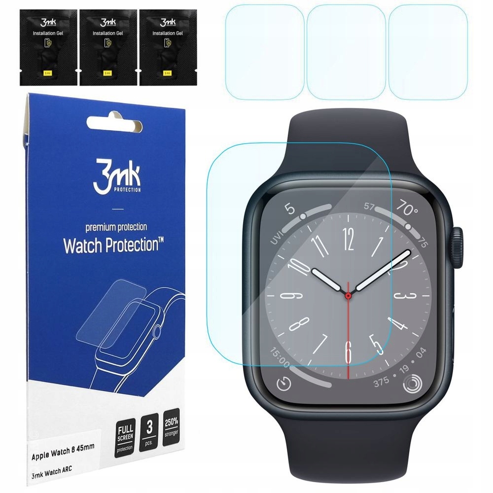 

3MK Folia Arc Apple Watch 8 45mm Fullscreen Folia