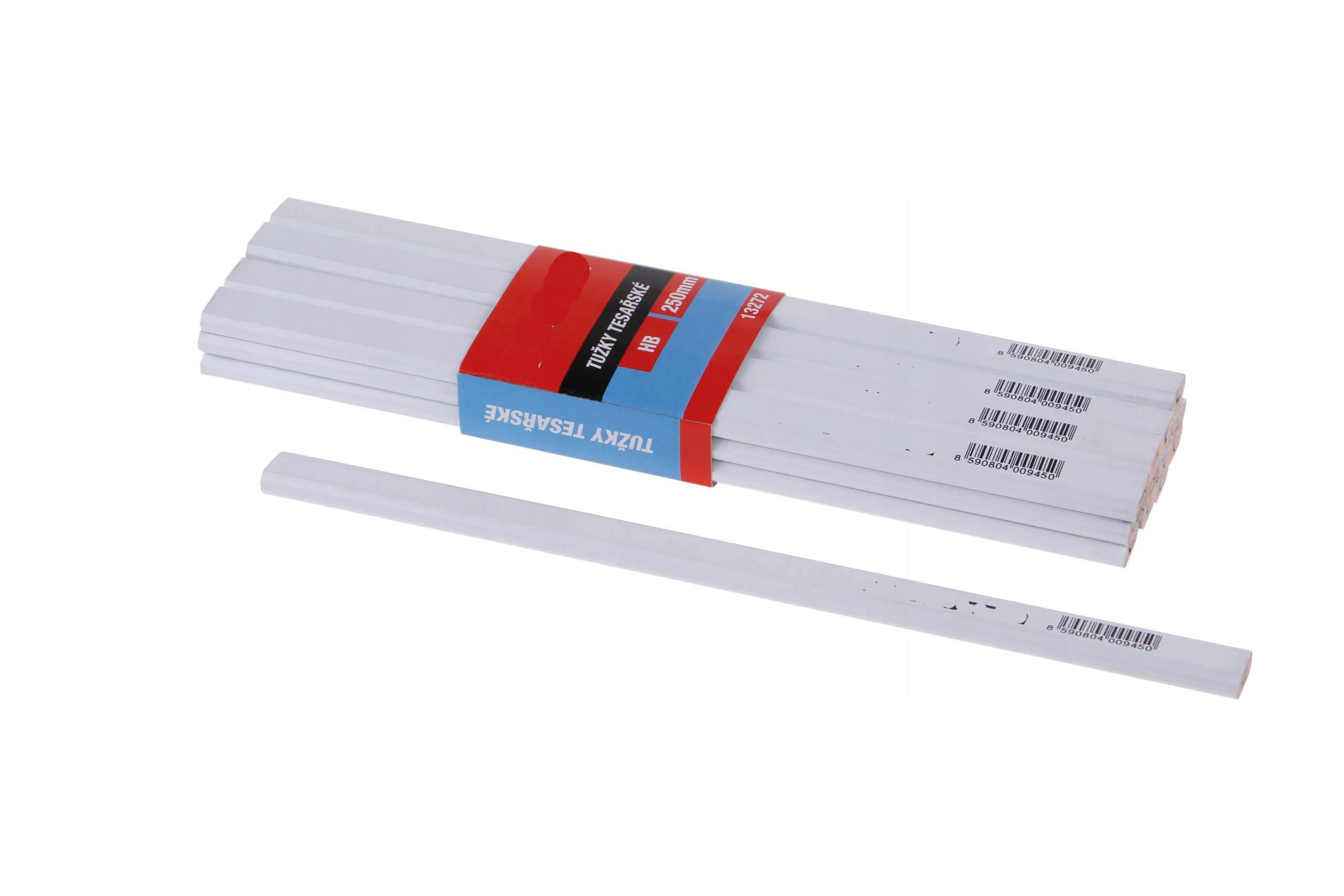 

Ołówek Stolarski Prostokątny Biały Budowlany 250MM