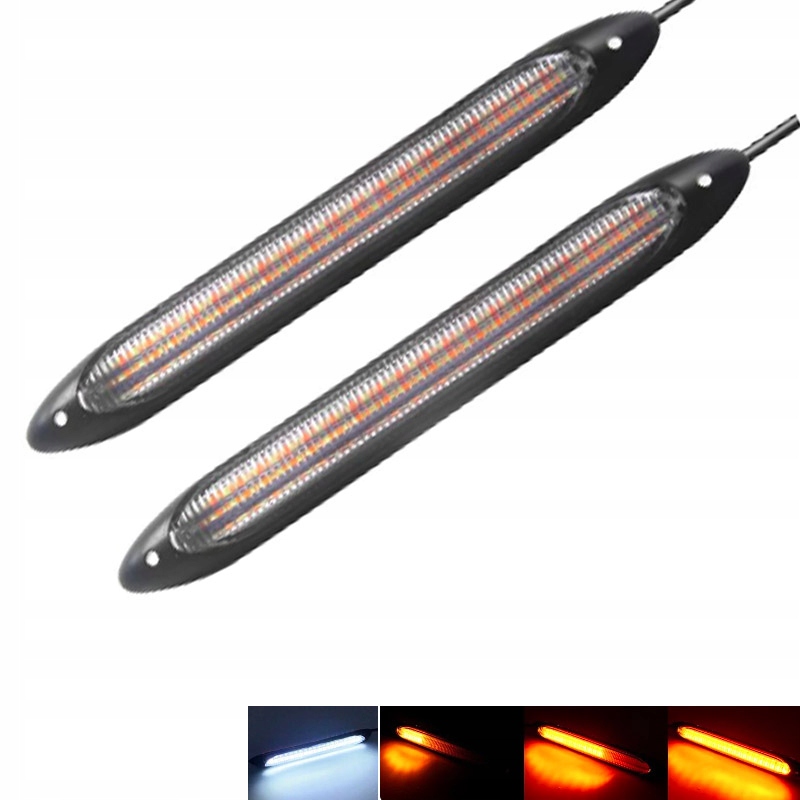 LED pływające dynamiczne kierunkowskazy + dzienne DRL elastyczne migacze