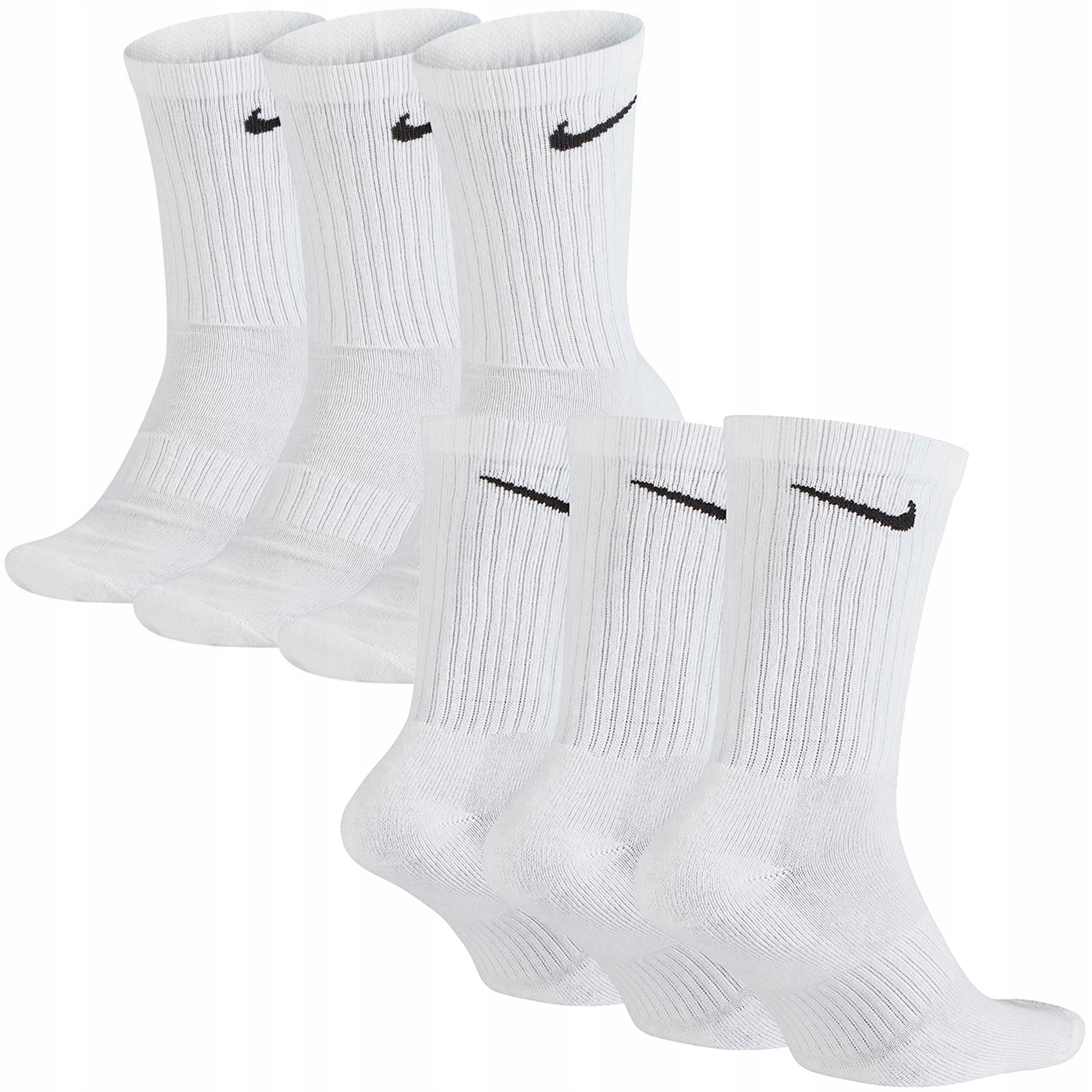 Nike ponožky ponožky biele vysoké bavlnené SX7664-100 M