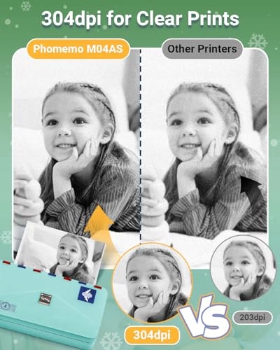 PHOMEMO Mini Drukarka M04AS 4" Termiczna Bluetooth Zielona — miniatura 4