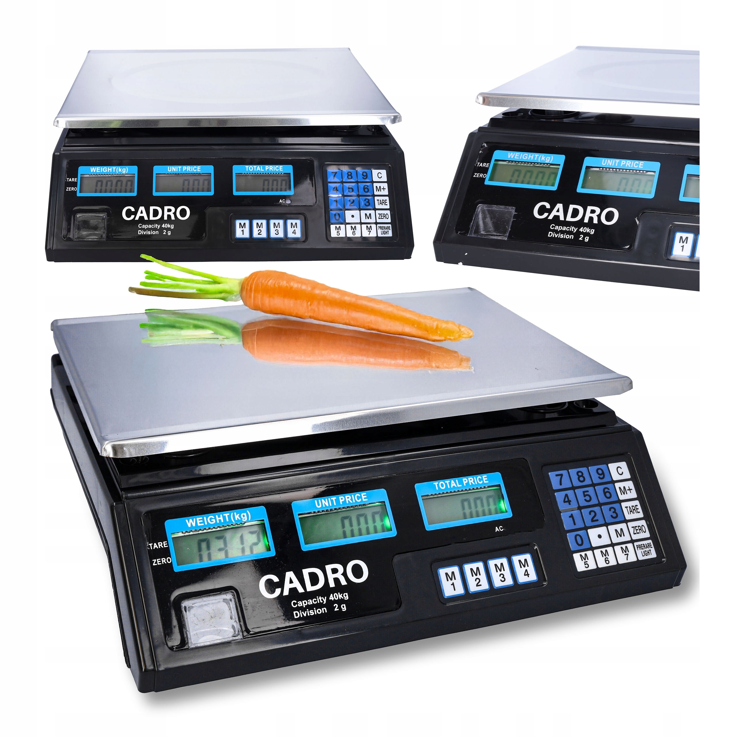 Obchodní váha 40 kg/2 g elektronická kalkulační skladová LCD