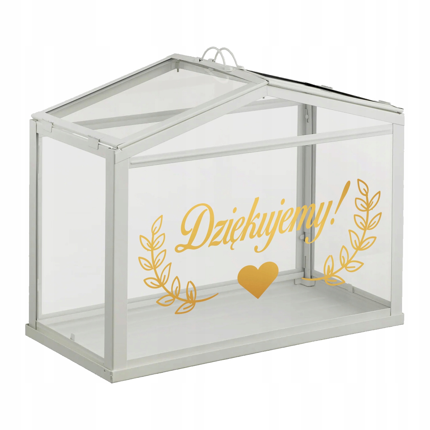 Naklejki PUDEŁKO koperty szklarnia DZIĘKUJE ZŁOTE