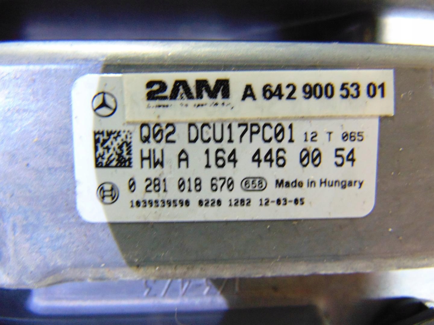 MODUŁ ADBLUE MERCEDES ML W166 3.0 CDI A6429005301 Typ silnika Diesel