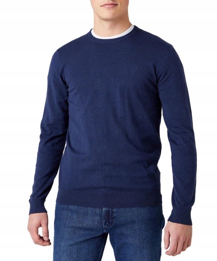 Pánský svetr Wrangler Crewneck Knit Navy W8A02P114 M