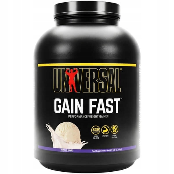 Universal Nutrition Gain Fast – doplněk stravy na gainerovou hmotu 2,26 kg vanilka