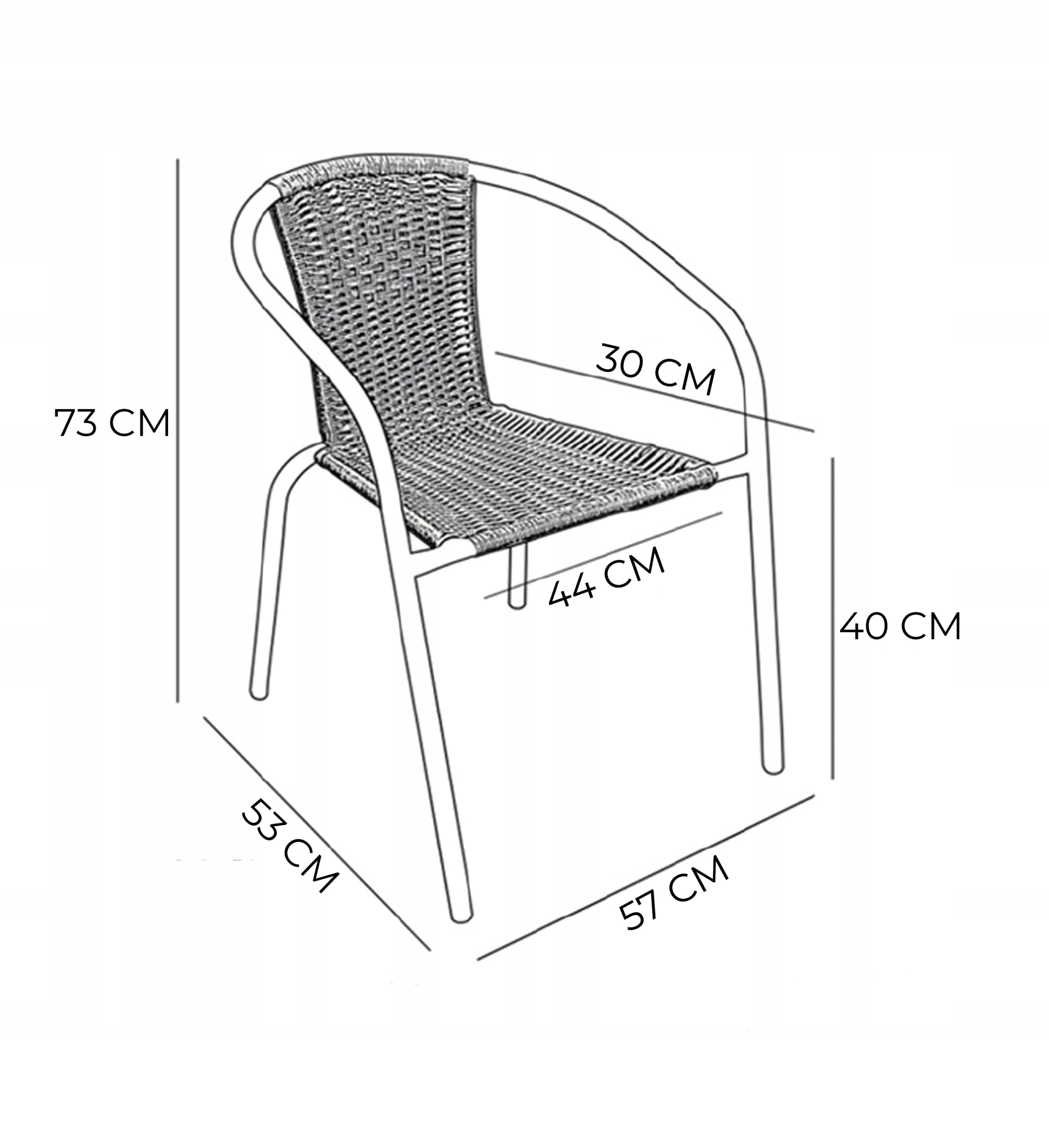 MOCNE WYGODNE KRZESŁO OGRODOWE NA TARAS DO STOŁU LORETTO BRĄZ Kod producenta Krzesło LORETTO brąz