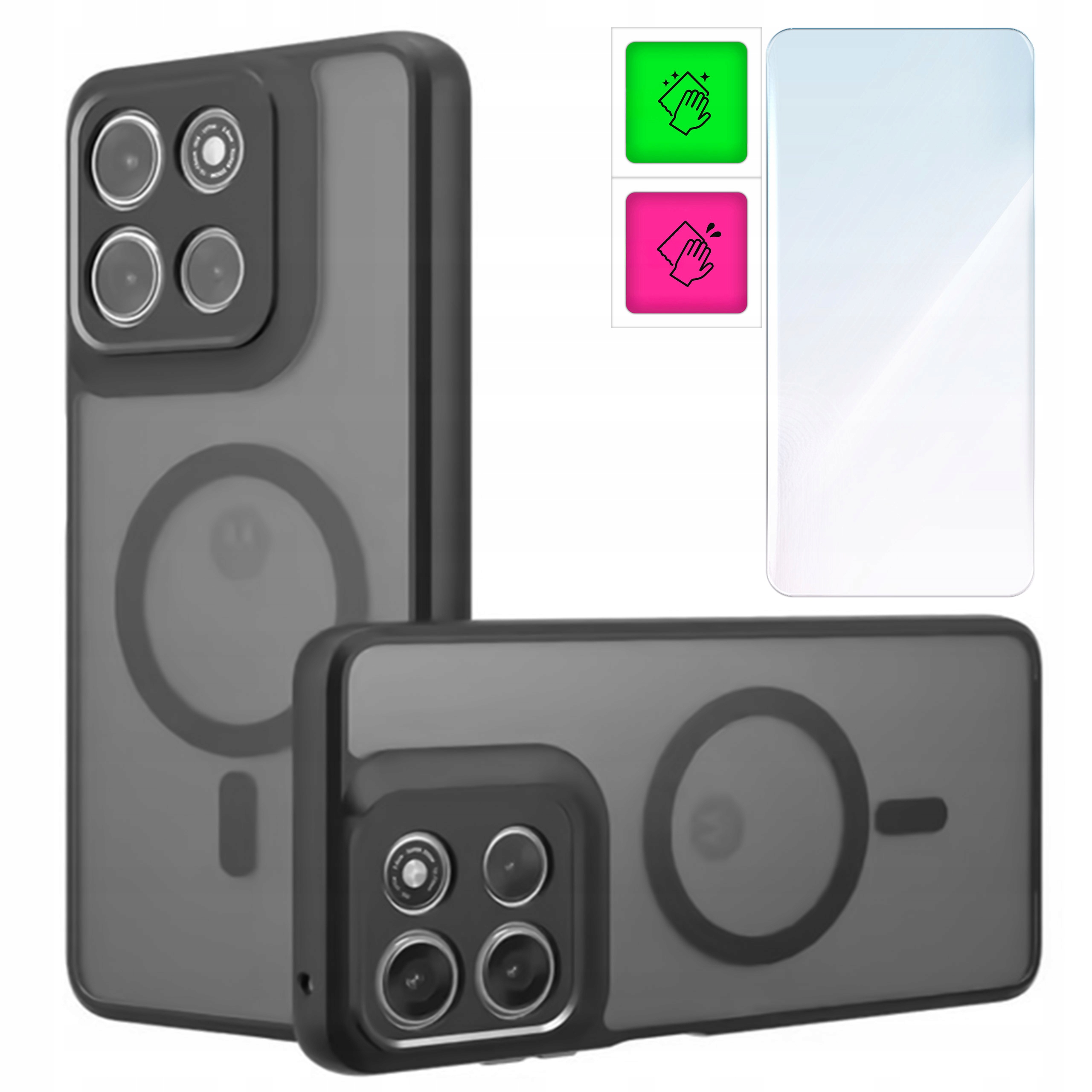 Etui do Motorola Moto G56 5G Case Obudowa Pokrowiec MagSafe Plecki Szkło