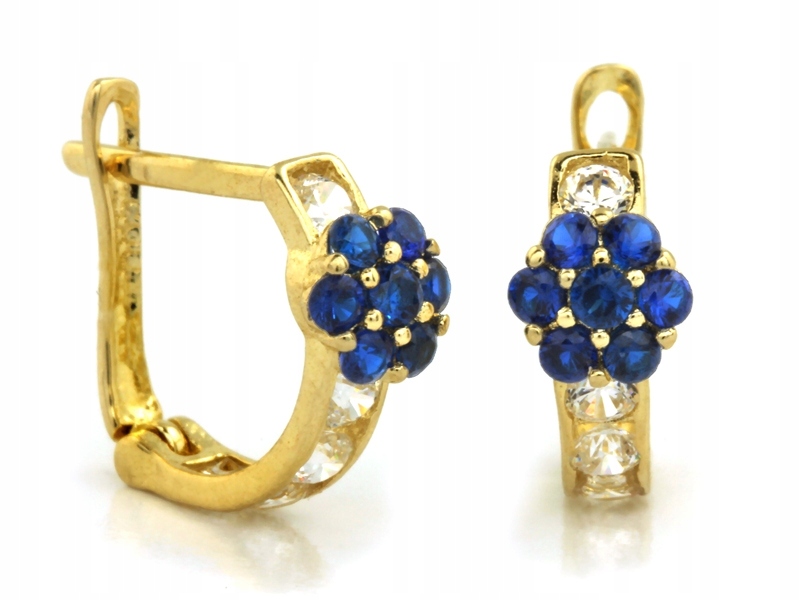 Zlaté náušnice 585 s kytičkou se zirkonem jsou ideální jako dárek pro maminku