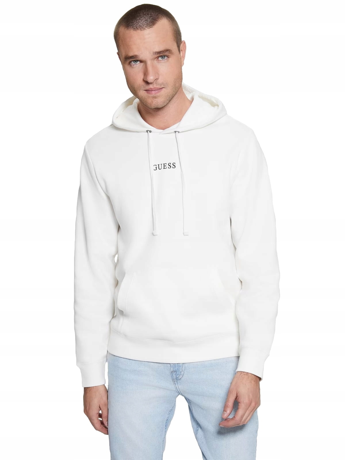 Pánská Mikina S Kapucí Teplá Bavlněná Klokanka Guess L