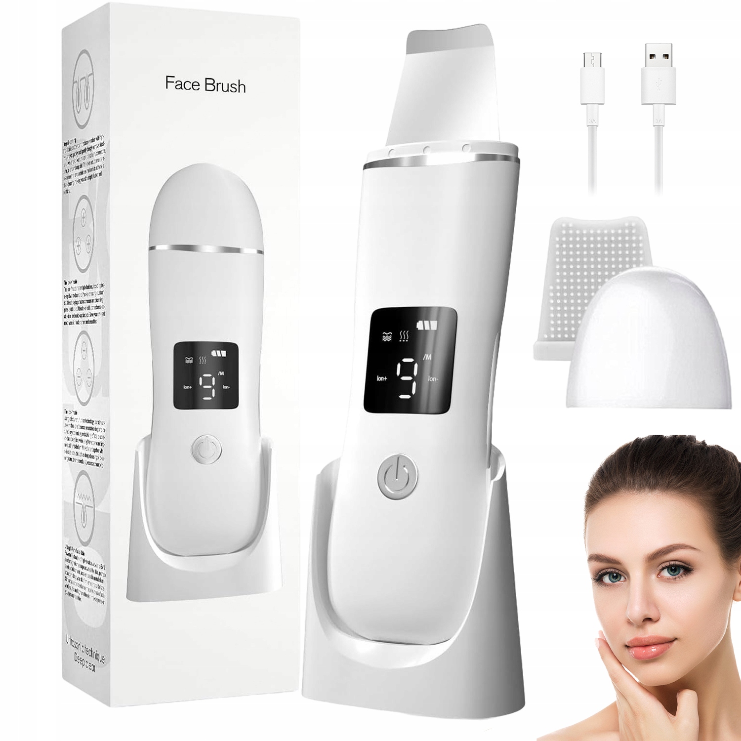 Kavitační Peeling Profesionální Čištění Pórů Bílý 4 Režimy