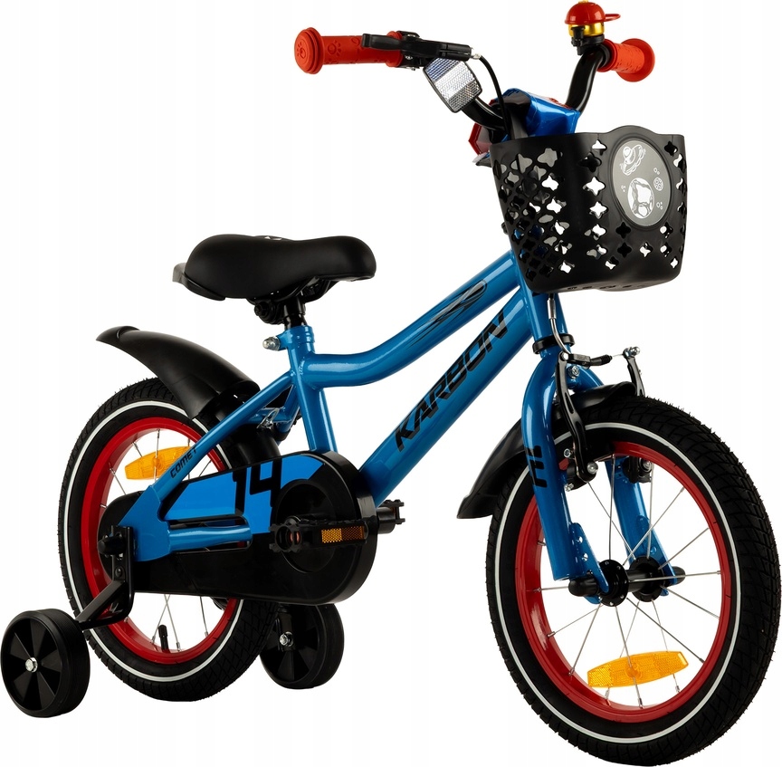 Rower dziecięcy 14 cali Dla Chłopca Karbon Niki Comet Rowerek Prowadnik