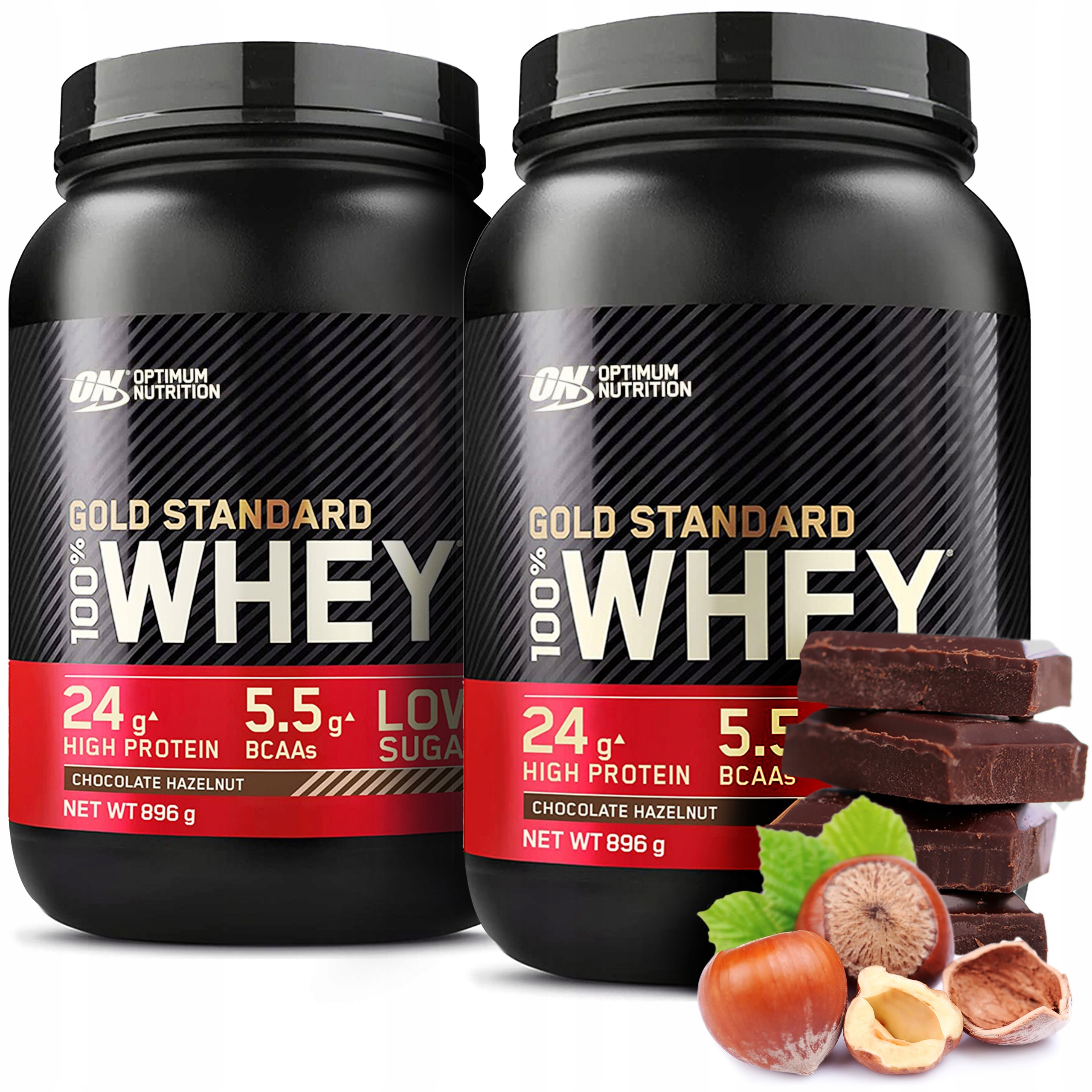 Optimum Whey Gold Standard Bílkovina Wpi On 2x 908g Čokoláda-Lískový Ořech
