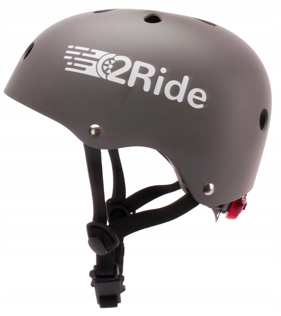 

Kask Rowerowy S 50-54 Lampka Led Szary