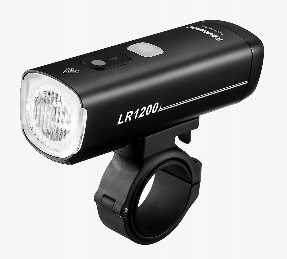 Přední světlo na kolo Ravemen LR1200 Black, inteligentní denní režim
