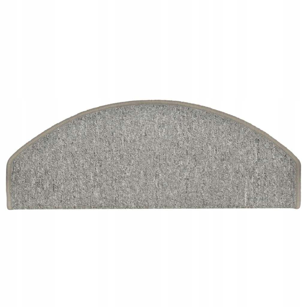 NAKŁADKI NA SCHODY 15 SZT JASNOSZARE 65X24X4CM Materiał tkanina