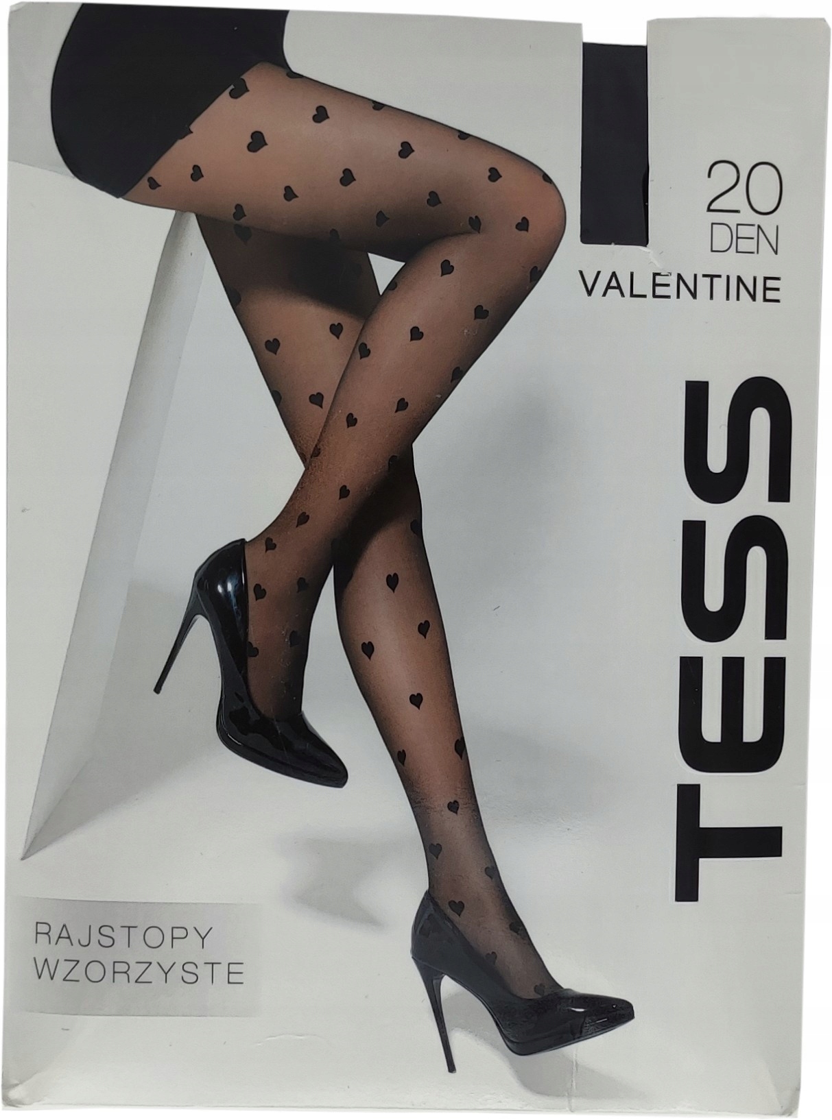 Rajstopy wzorzyste serduszka serca TESS VALENTINE
