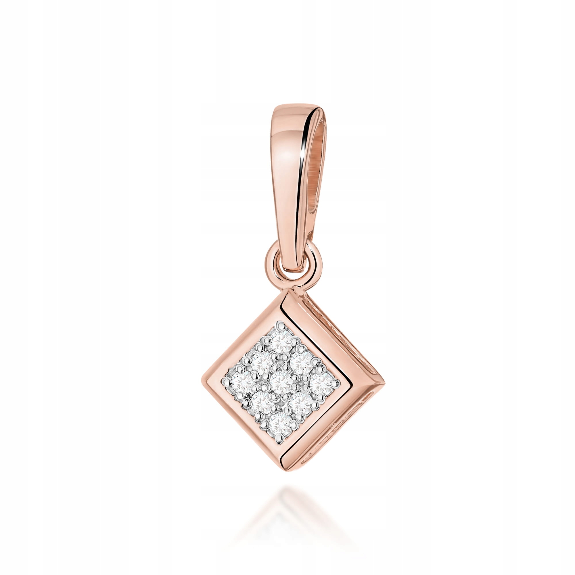 Zlatý přívěsek 585 s diamantem růžové zlato k výročí elegantní dámské
