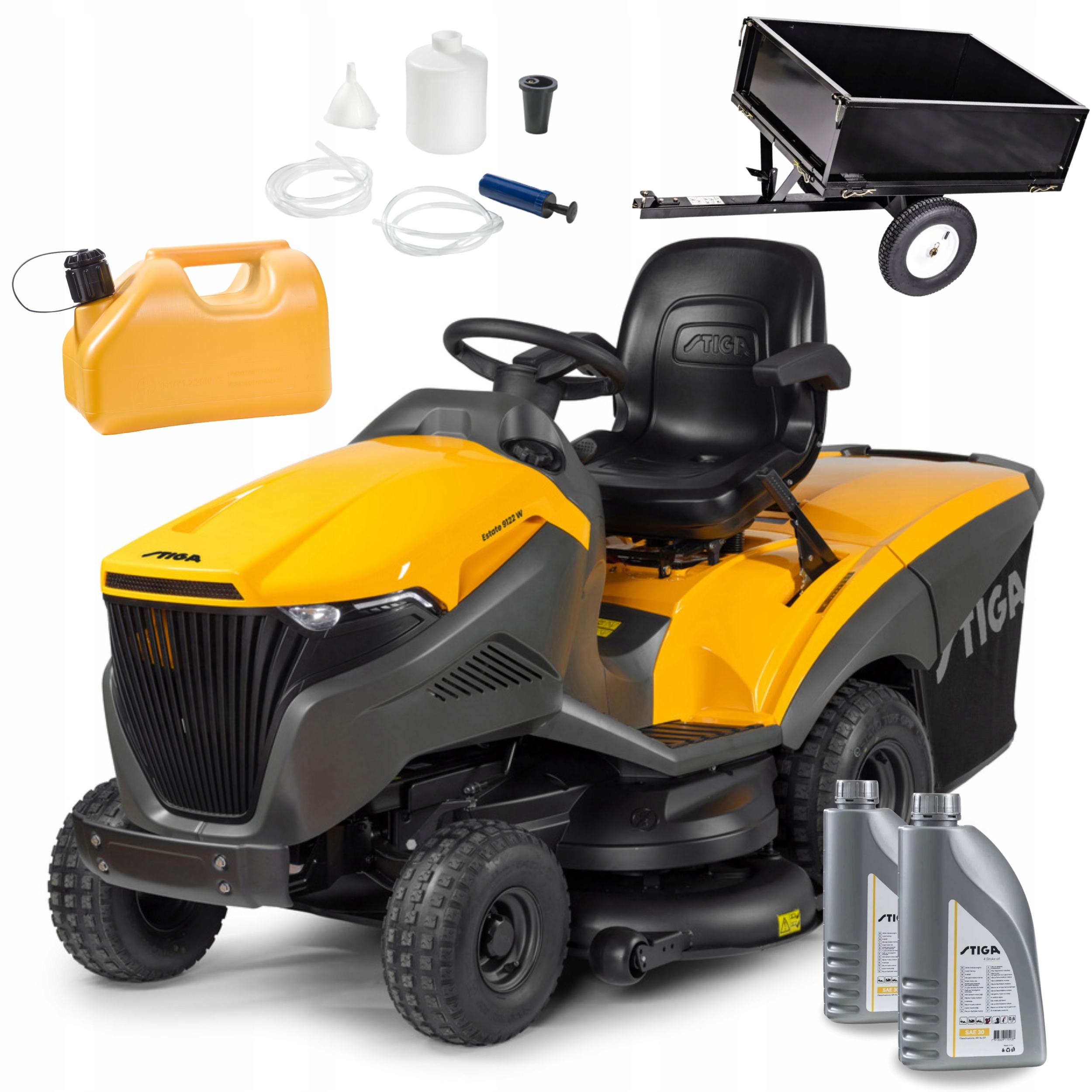 Traktorek Ogrodowy Z Przyczepą 225KG Stiga Estate 9122 W 688cm³ Mulczowanie