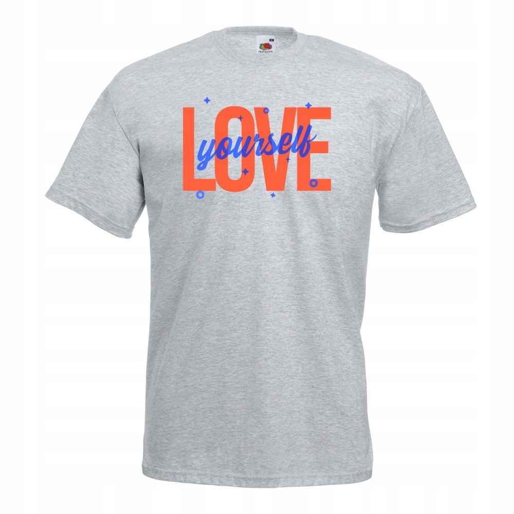 

Koszulka love yoursefl napis XL szara