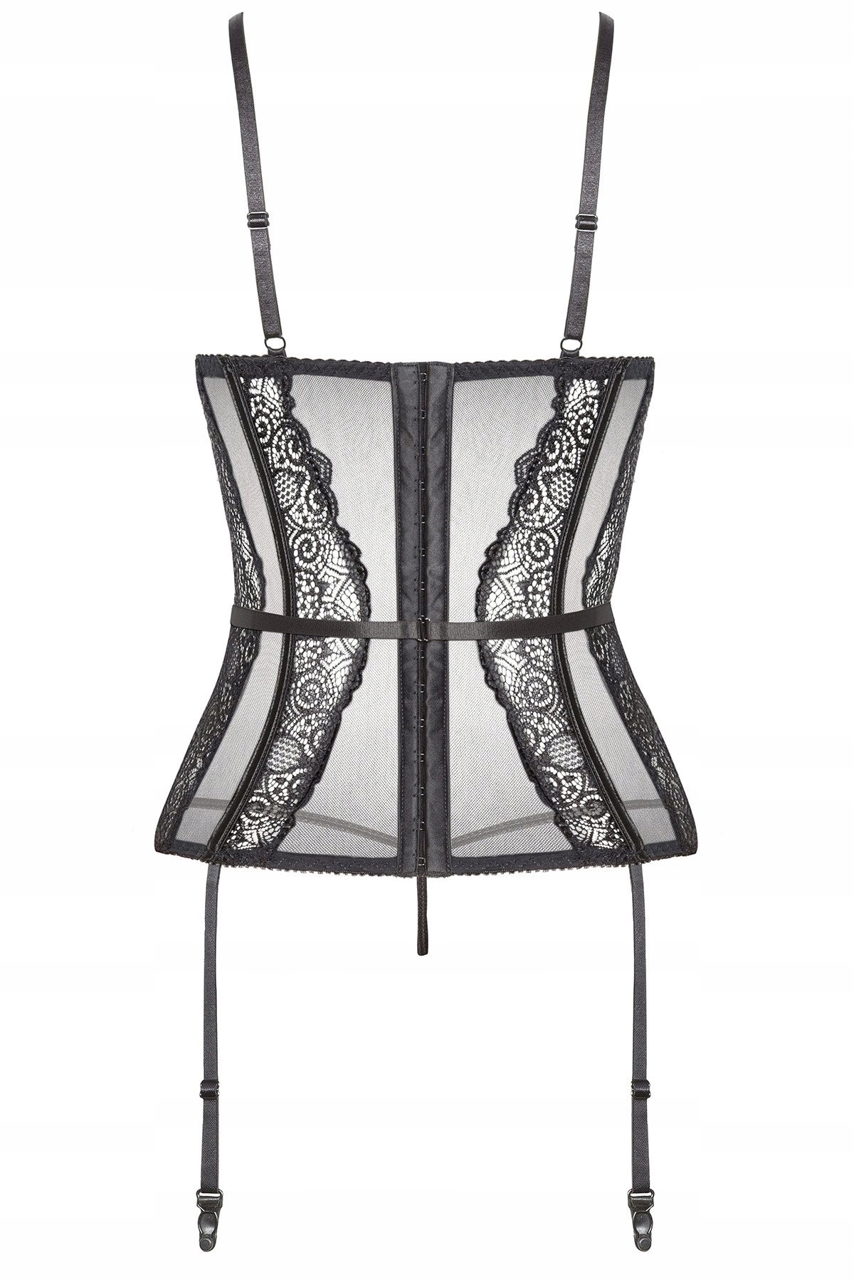 Zmysłowy koronkowy gorset Ravenna corset black L/XL Kod producenta BN6521
