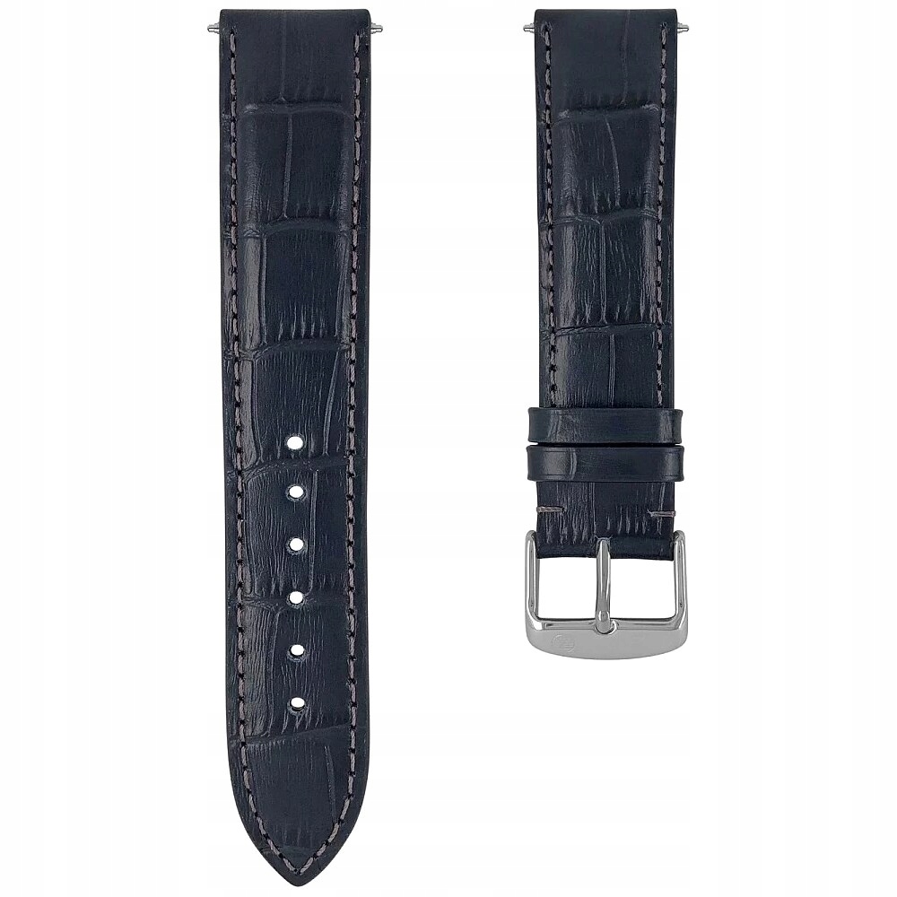 Nový Originální Kožený opasek Zeppelin modrý 22 mm, modely 8670 7680