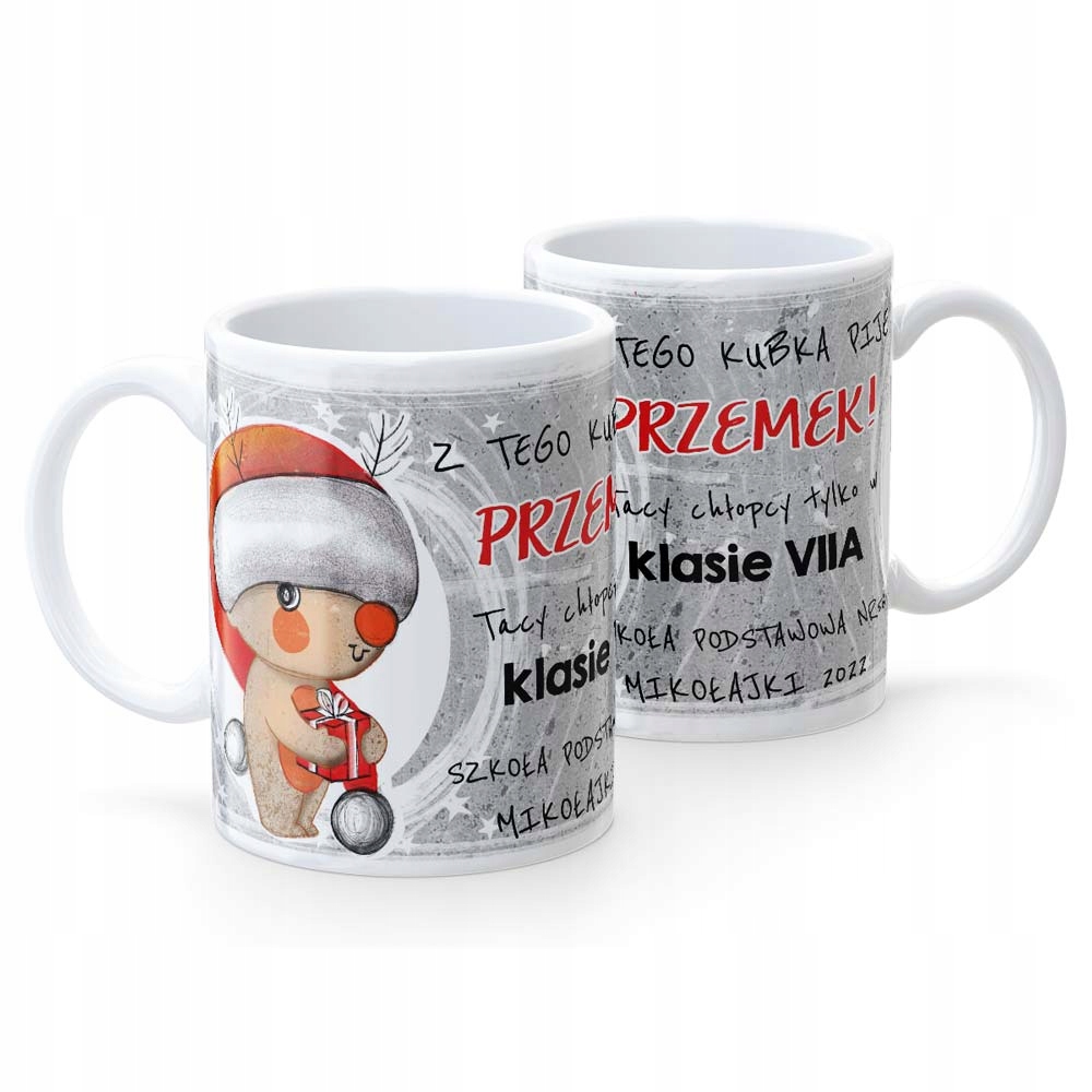 

Kubek Na Święta Mikołajki Imię Biały