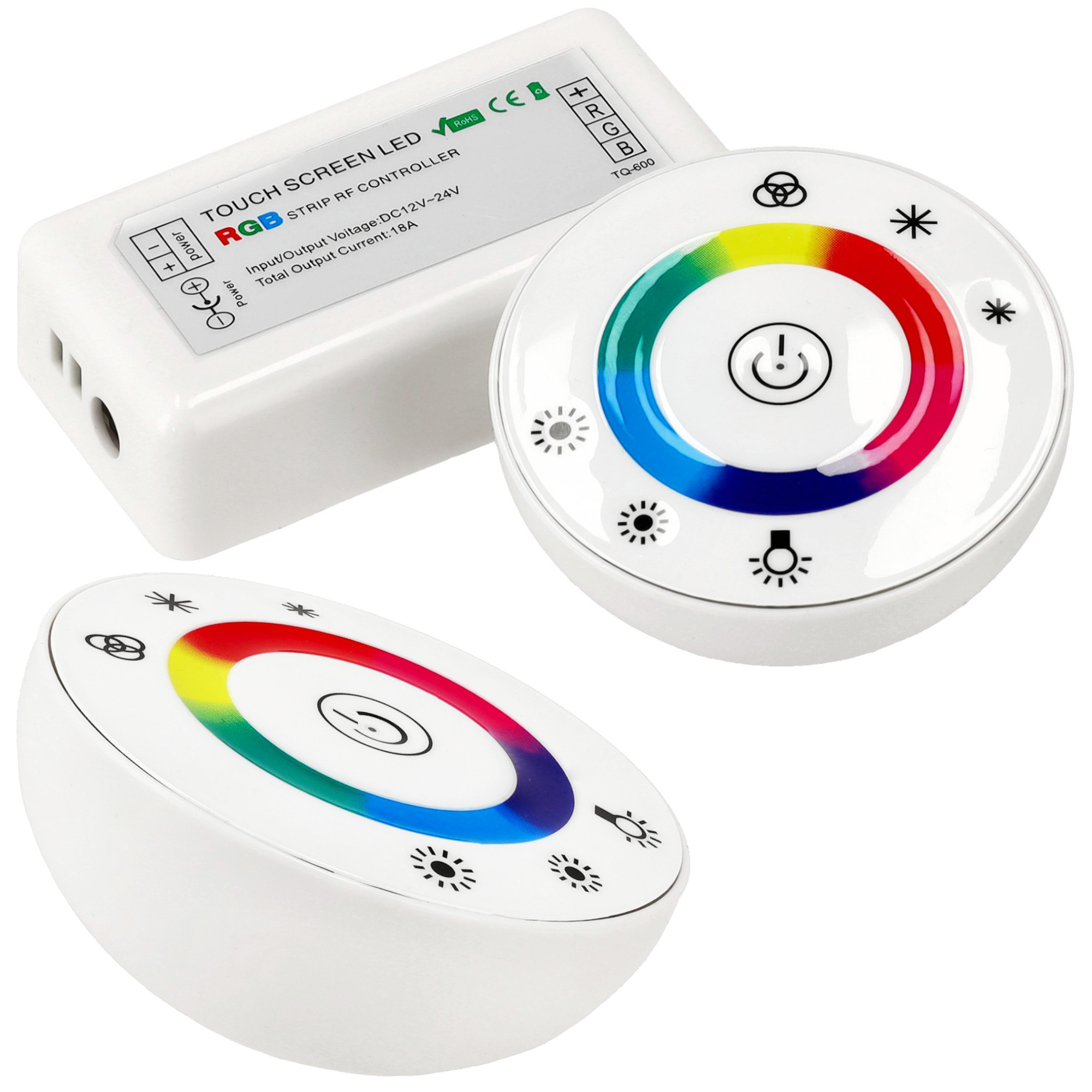 

Sterownik pilot taśm Led Rgb 12A okrągły biały