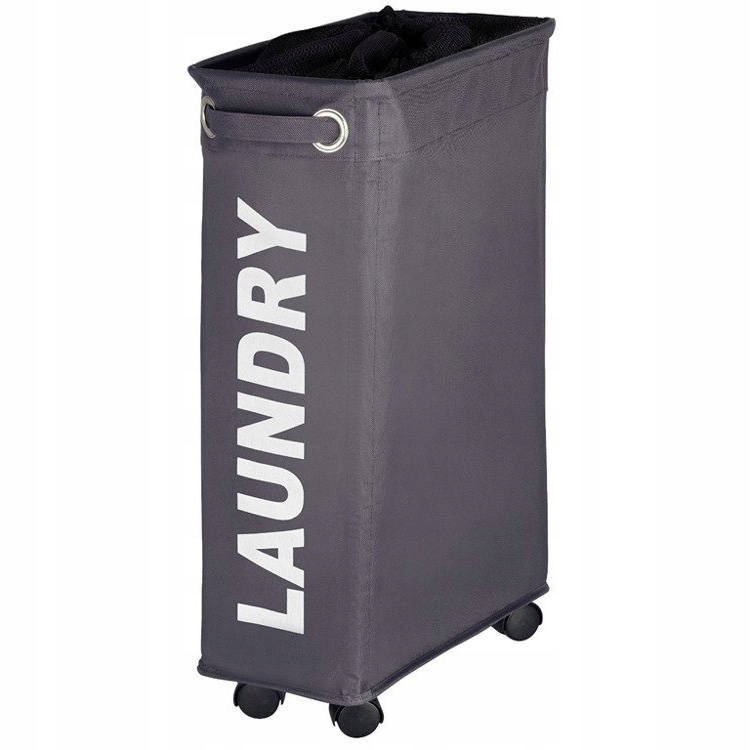 Koš Na Prádlo Obdélníkový Polyester 43 L 40 X 18 X 60 CM Antracitový