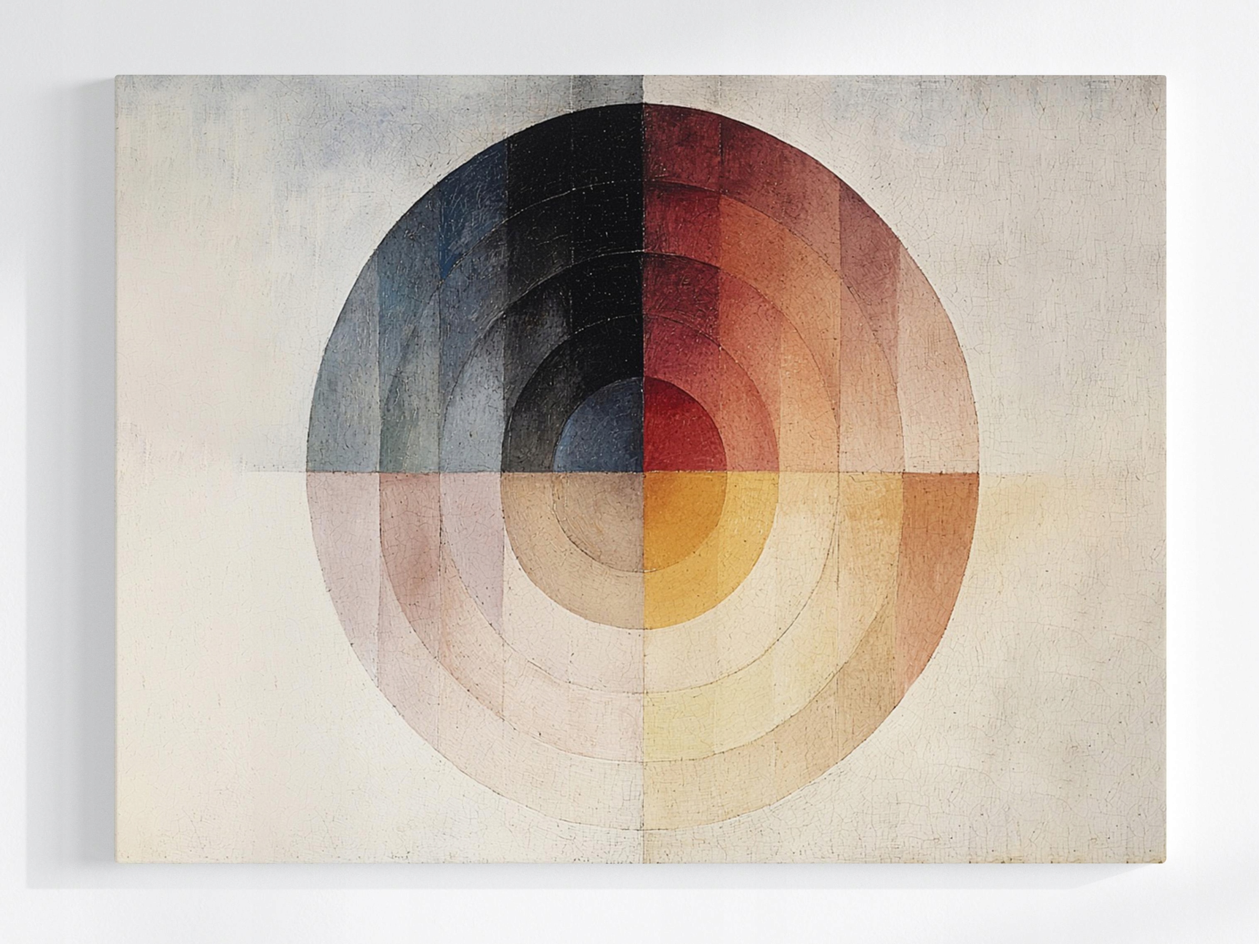 Obraz Na Plátně Canvas Grafika Abstrakce Bauhaus Kolo Geometrie 100x75