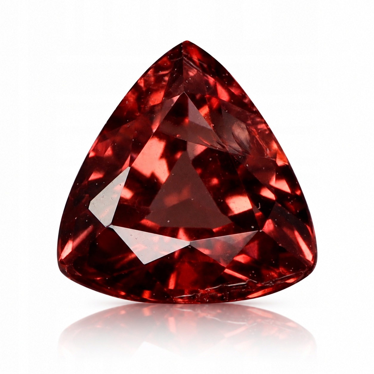 Přírodní Spinel 0.71 ct Trylion Červený Barma SI1 certifikát Wbd