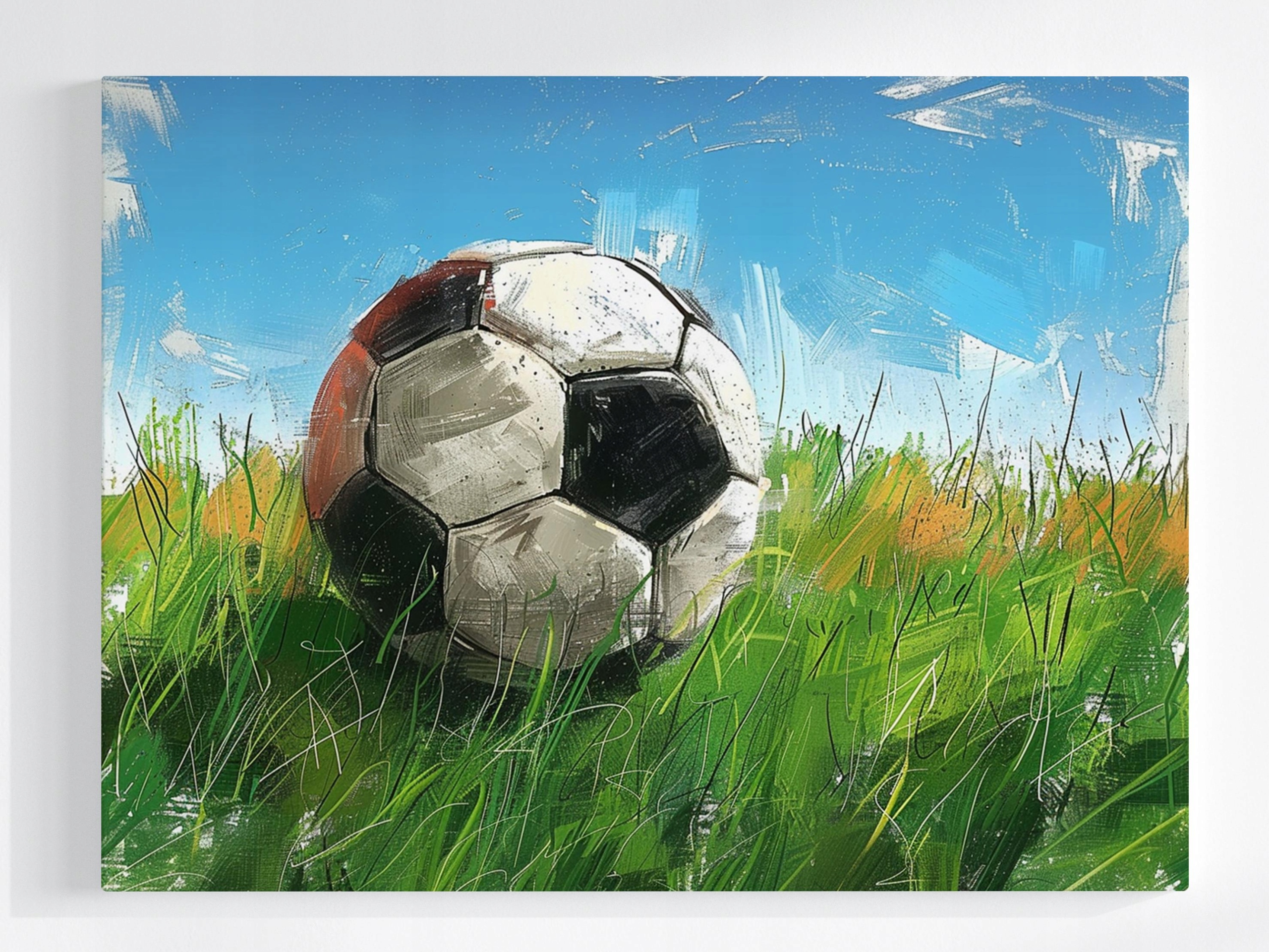 Obraz Na Plátně Canvas Grafika Kresba Fotbal Sport 100x75