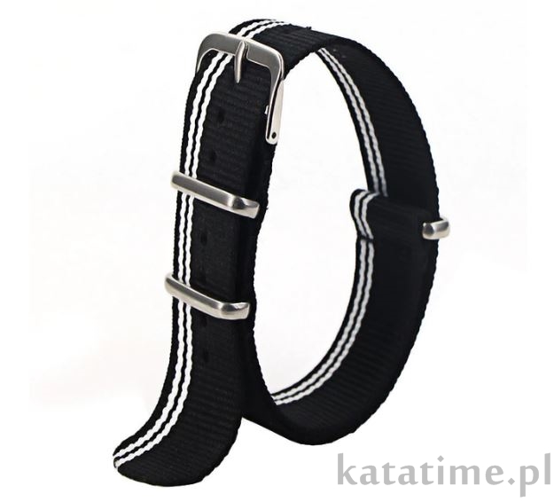 PASEK DO ZEGARKA typu NATO 20 mm wodoodporny, VEGE nylonowy jednoczęściowy