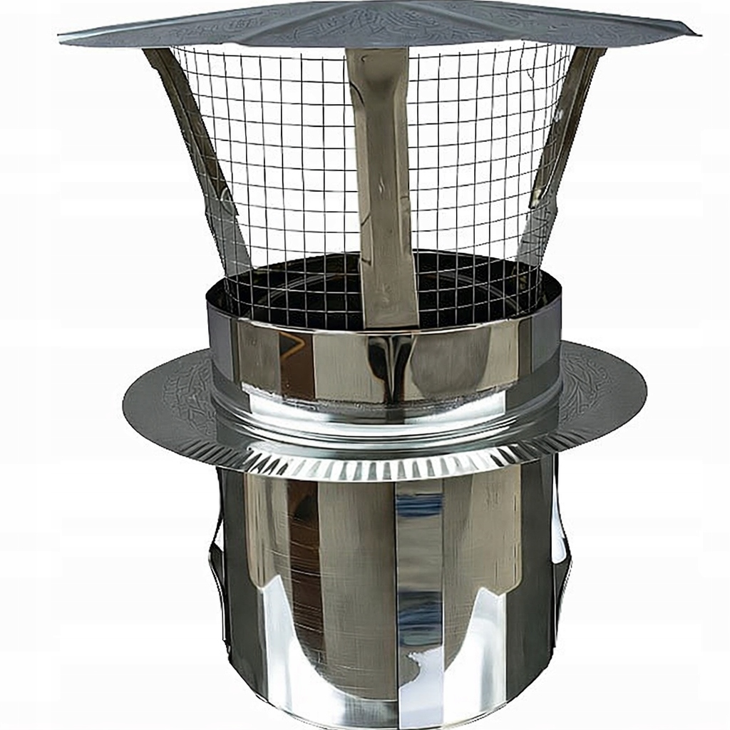 Daszek Na Komin Systemowy Ceramiczny Fi 200 Kwas Parasol Z Siatką Na Ptaki