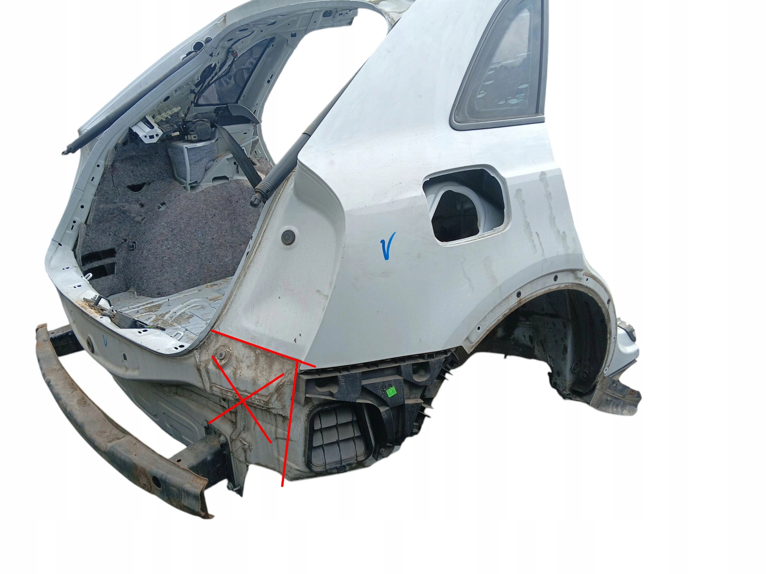parafango Destra posteriore AUDI Q3 e 8U LIFT LAK: LS9R (14-18)