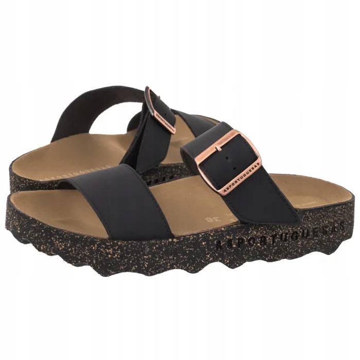 Dámské boty Nazouváky Asportuguesas Coly L Eco Nubuck P018225017 Černé