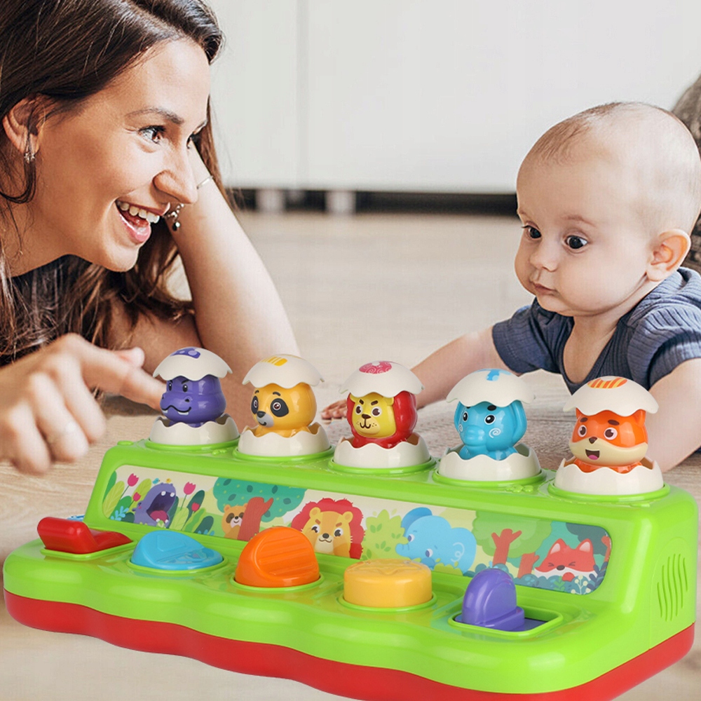 WYSKAKUJĄCE ZWIERZĄTKA INTERAKTYWNA ZABAWKA ĆWICZ RĄCZKI Z MUZYKĄ Rodzaj inny