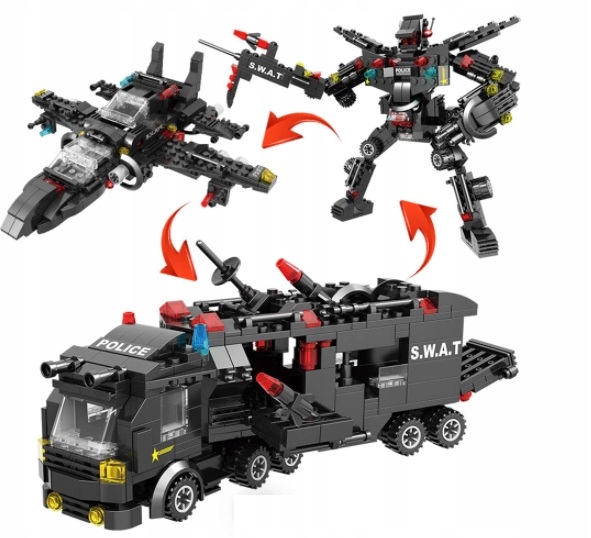 KLOCKI policja SWAT robot 418el (TS88555) Bohater brak