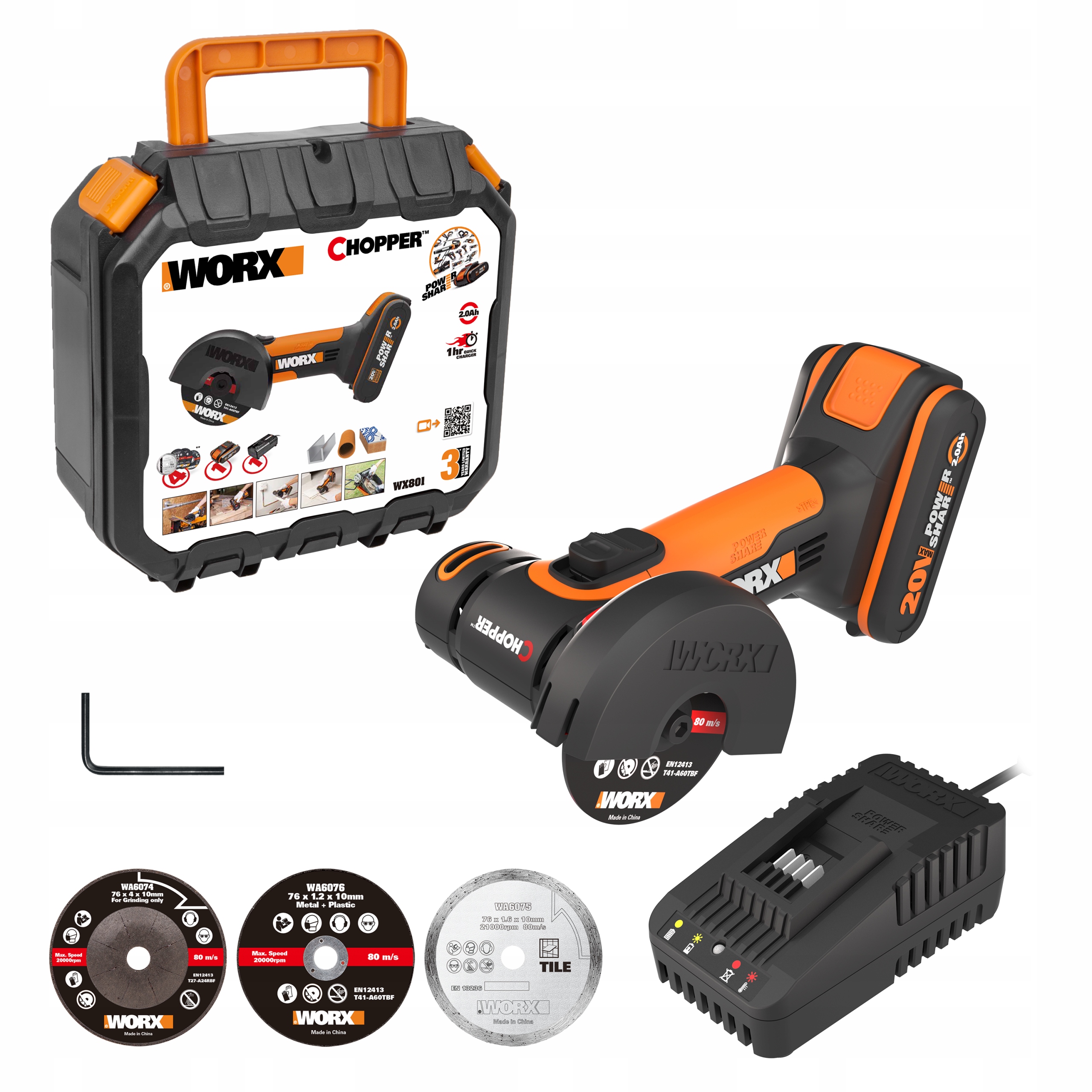 

Mini Szlifierka kątowa Worx WX801 Akumulatorowa