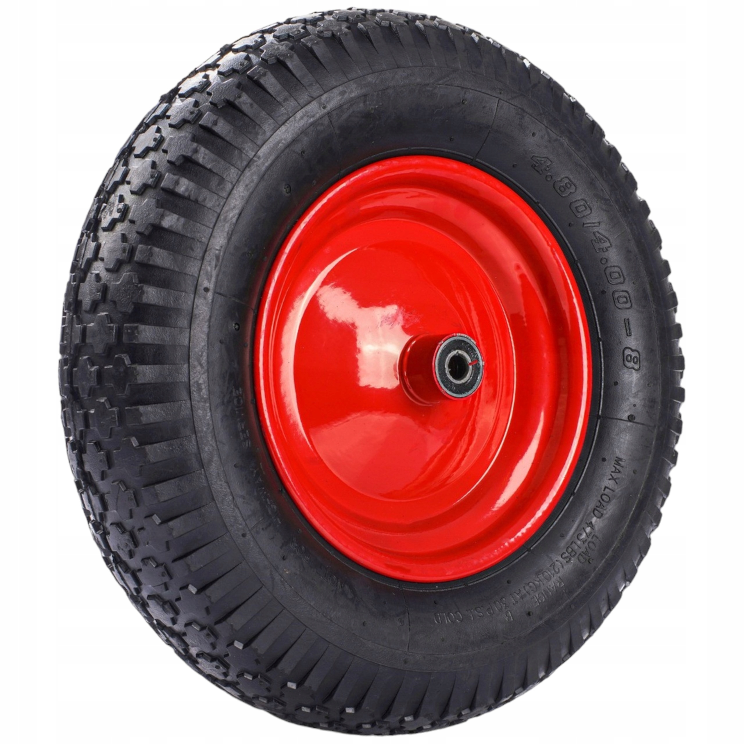 KOŁO KÓŁKO DO TACZEK TACZKI DĘTKOWE FELGA 4.00-8 + OŚKA 12x150mm 2pr 210kg Kod producenta G71012