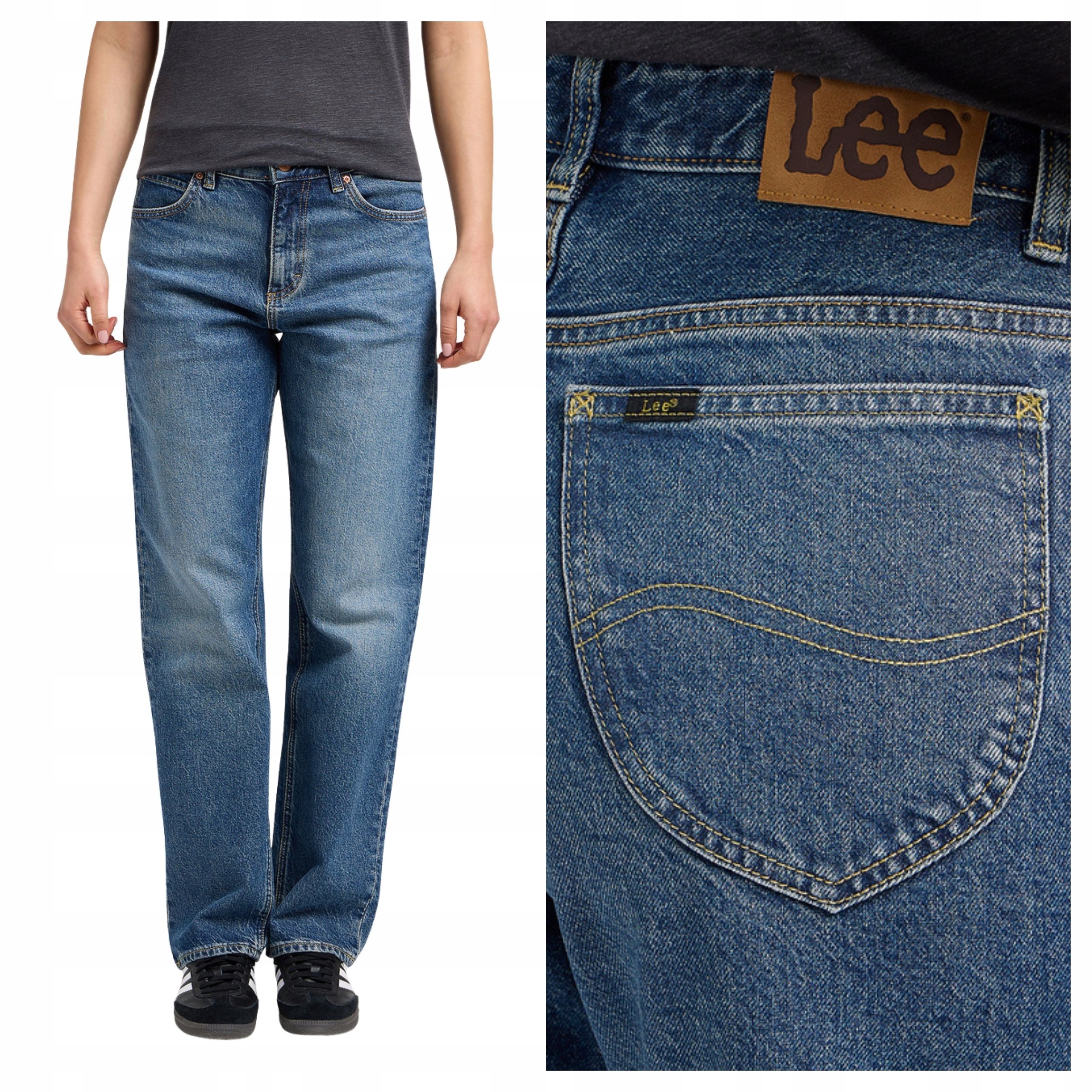 Dámské kalhoty Lee Rider Classic Indigo Džíny Jednoduché Modré W29 L31