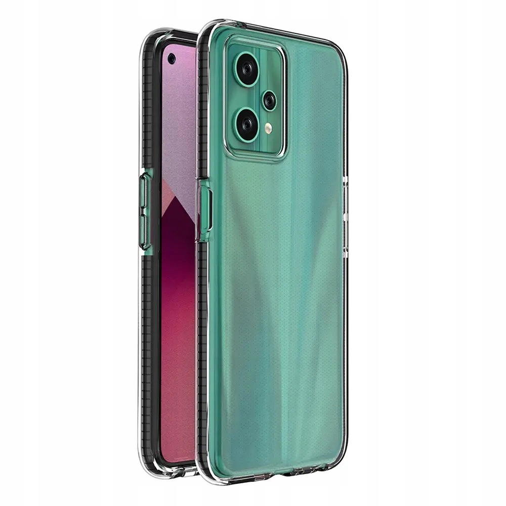 Spring Case etui Realme 9 Pro silikonowy pokrowiec z ramką czarne Hurtel
