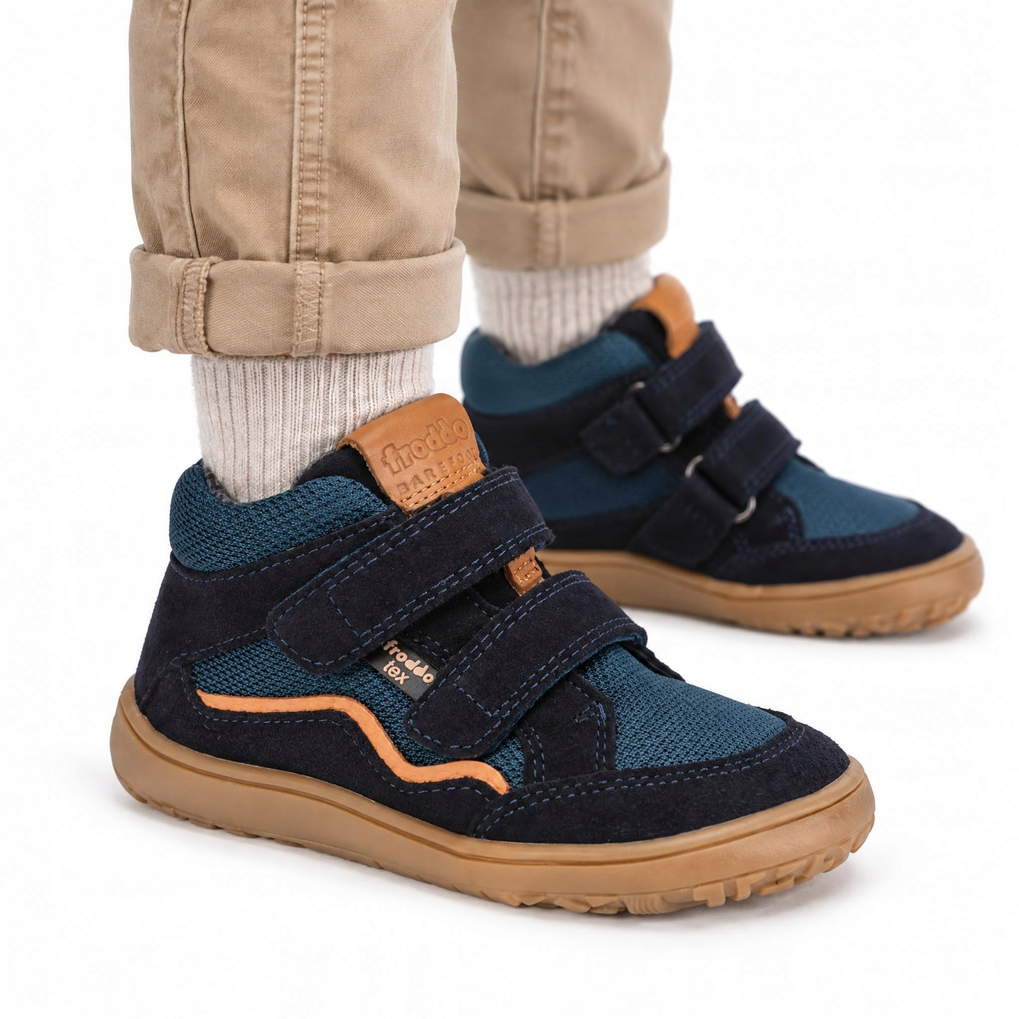 Buty dziecięce Froddo Barefoot Tex Autumn G3110266 Wysokie Dark Blue