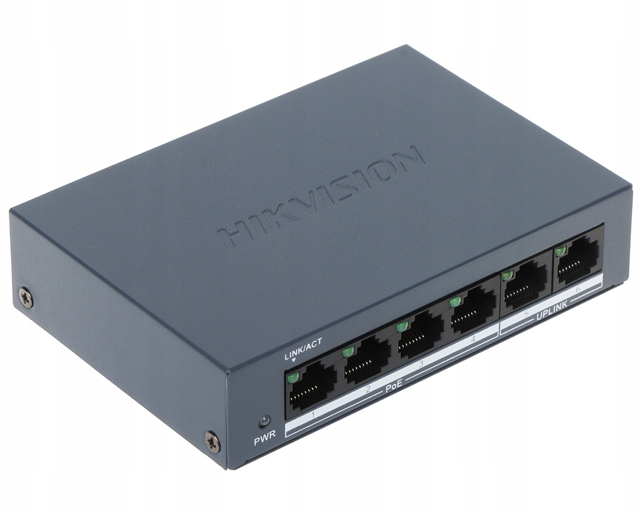 SWITCH POE HIKVISION 4xPOE+2xUPLINK 45W do KAMER IP