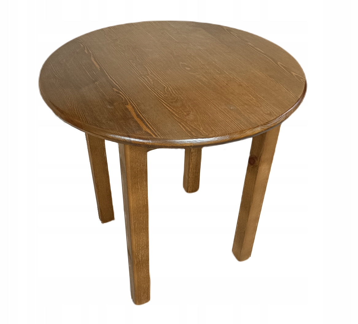 Dřevěný, Omáčkový Stůl kulatý Pwood 80 cm barva dub